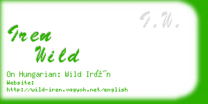 iren wild business card